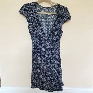 Brandy Melville Navy Blue Wrap Dress